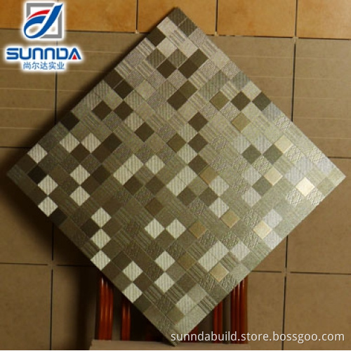 600x600 hot sales metal finish floor tiles,with crossed grid form tiles,glazed porcelain floor tile